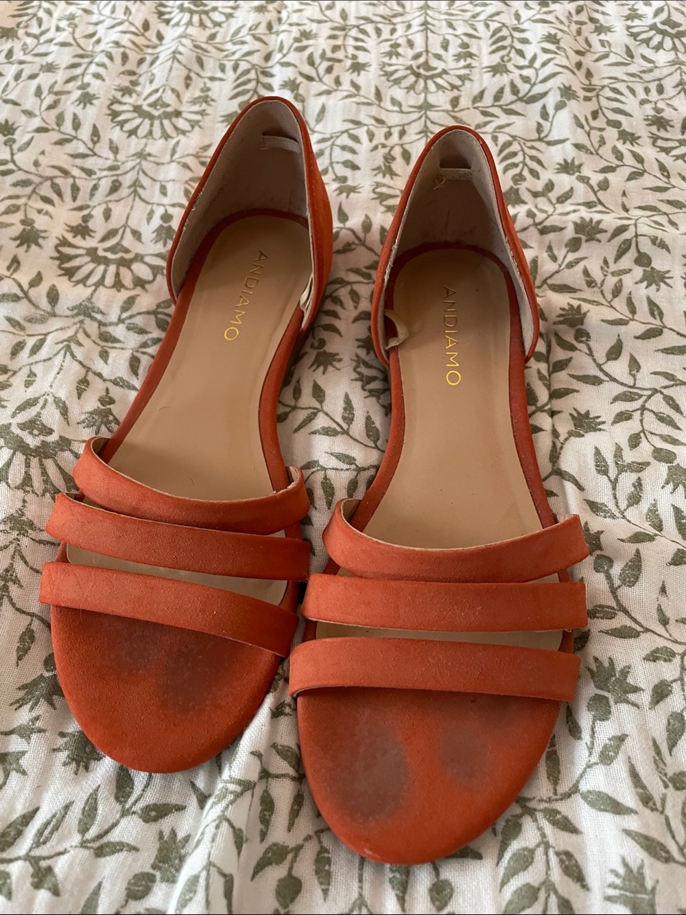 Andiamo Women's Triple-Strap D'Orsay Sandals in Terracotta